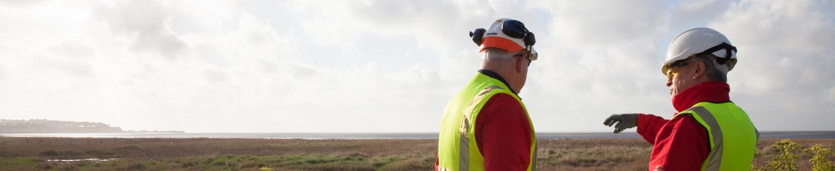 British submarine cable reserve ashore on one side of the site