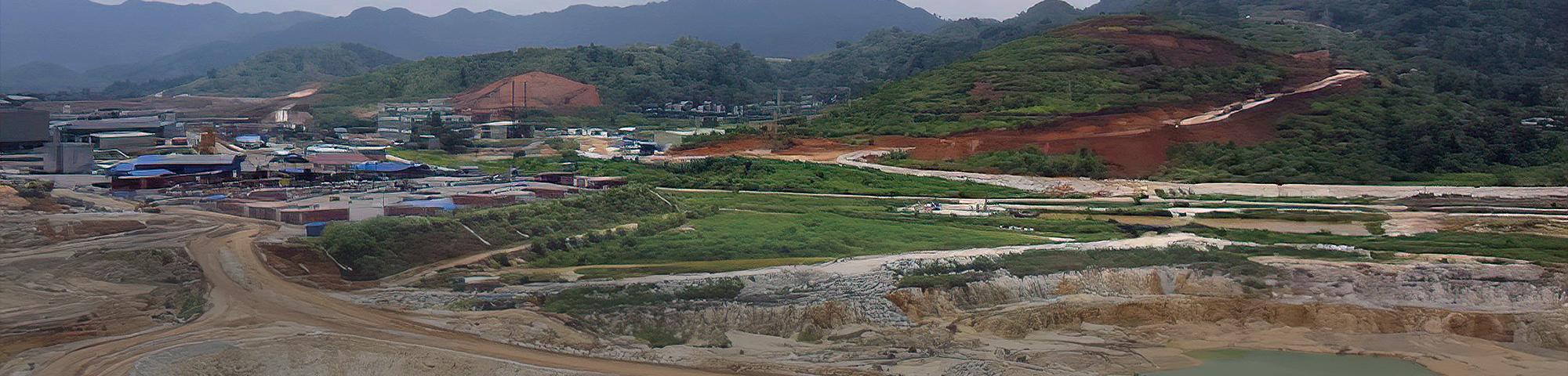 Open-pit mining of tungsten (Vietnam: Nui Phao mine)