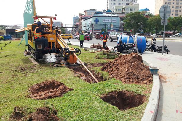 Without blocking traffic can advance the level of the engineering drilling process