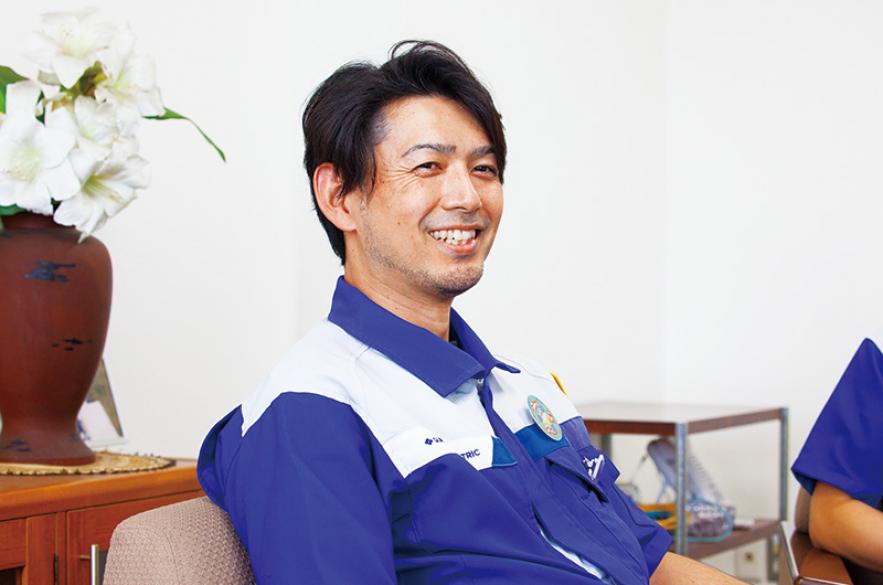 Sumitomo wire electrical industry co., rubber wire manufacturing production management team and wakayama team leader nishimura