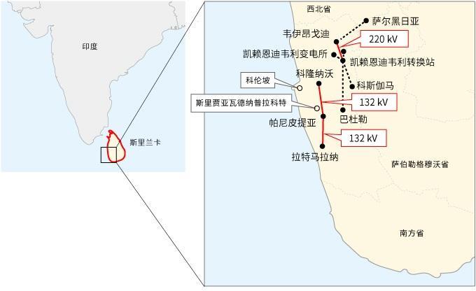 The whole route for national distribution network with low loss the company laid the large capacity of wire line (red line)