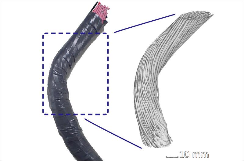 Cable appearance and X-ray CT three-dimensional images.Provide the necessary CAE analytical knowledge and insights