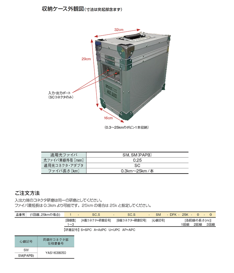 ダミファバ収納ケス入り—製品情報住友電工