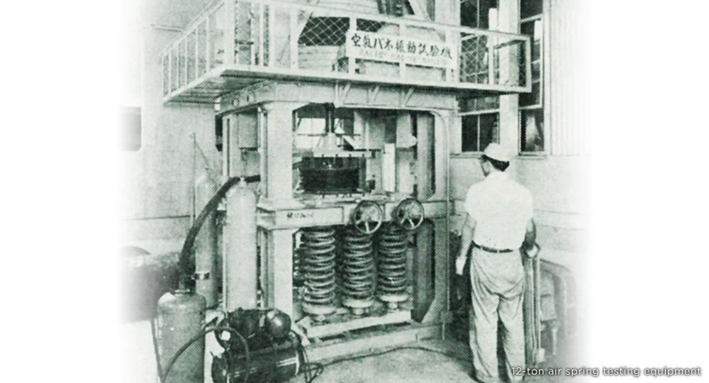 1958年开始生产铁路的空气弹簧