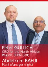 SEBN北非地区CEO Peter GULLICH(左)Abdelkrim BAHJI工厂经理(右)