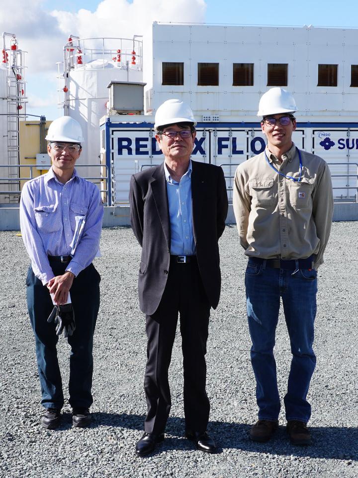 在SDG&E变电站，我们的氧化还原液流电池就安装在那里